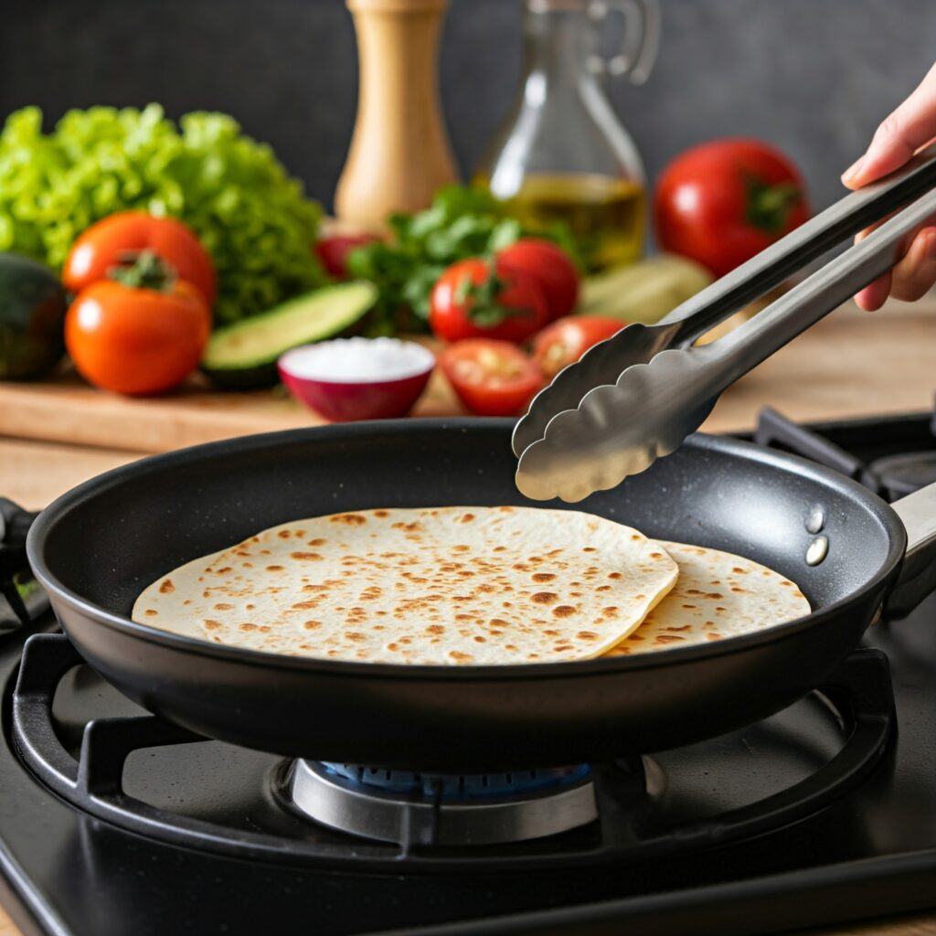 Guidance on warming tortillas.

Choose Your Tortillas: Whether you opt for corn or flour tortillas, select high-quality options to complement the luxurious Wagyu beef.

Warm Them Up: Heat a dry skillet over medium-high heat. Place each tortilla in the skillet for about 30 seconds on each side or until they are warm and slightly toasted. This method enhances the flavor and makes them more pliable.

Keep Them Warm: Wrap the warmed tortillas in a clean cloth or place them in a tortilla warmer to keep them soft and warm until ready to serve.