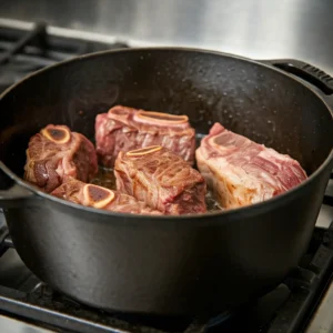 cooking beef short ribs recipe seasoned with oxtail seasoning