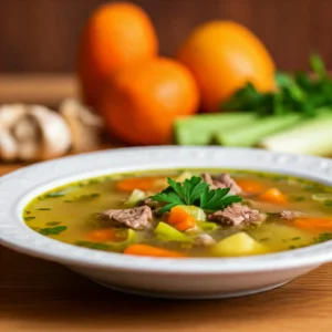 recipe for soup using leeks and beef