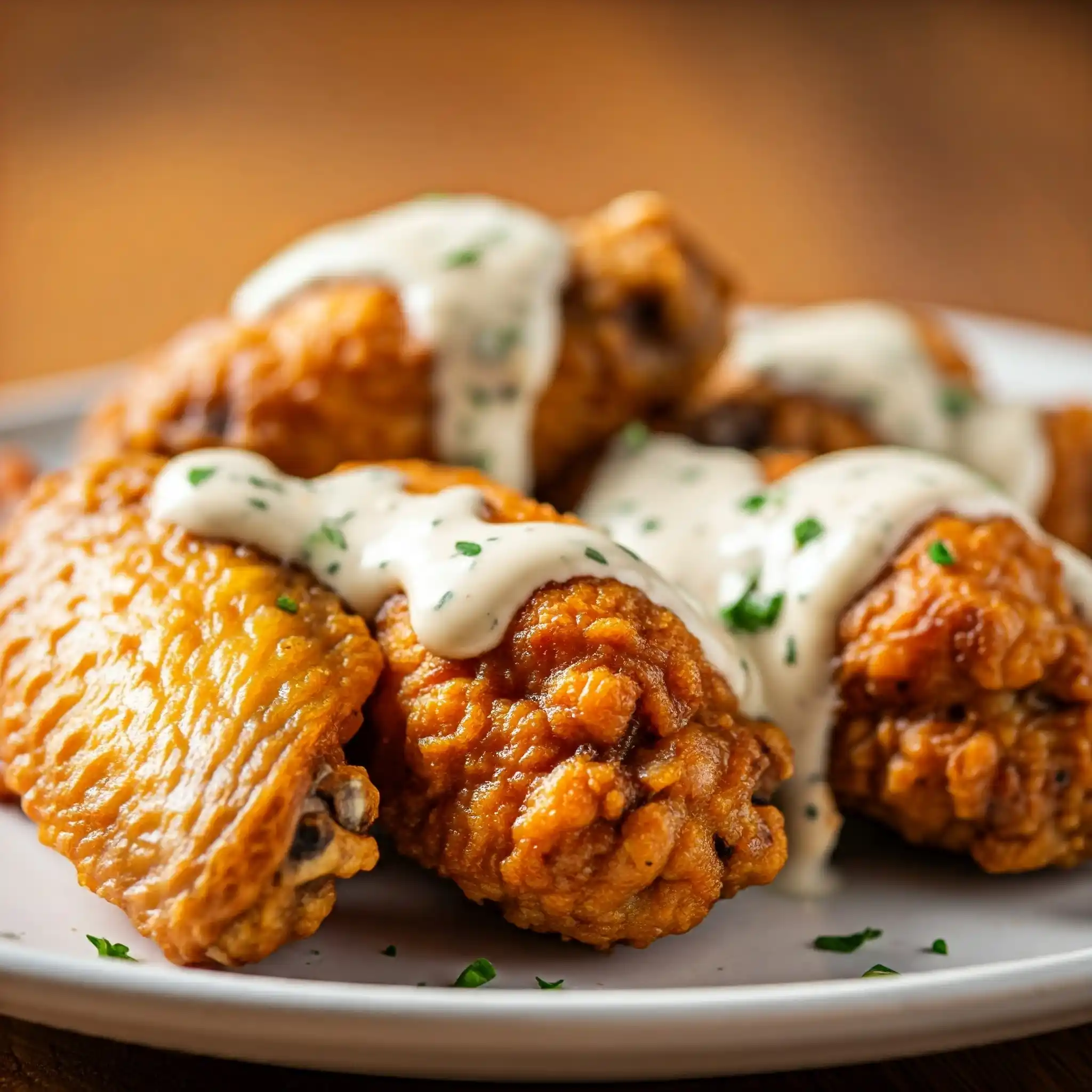 fried chicken wings using italian salad dressing recipe