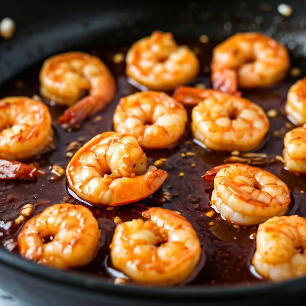 Add the Flavor Boosters: Toss in your garlic and let it cook for a quick 30 seconds. Then, pour in the barbecue sauce, a splash of Worcestershire sauce, and a sprinkle of honey for that extra oomph. Stir everything together to coat the shrimp in saucy perfection.