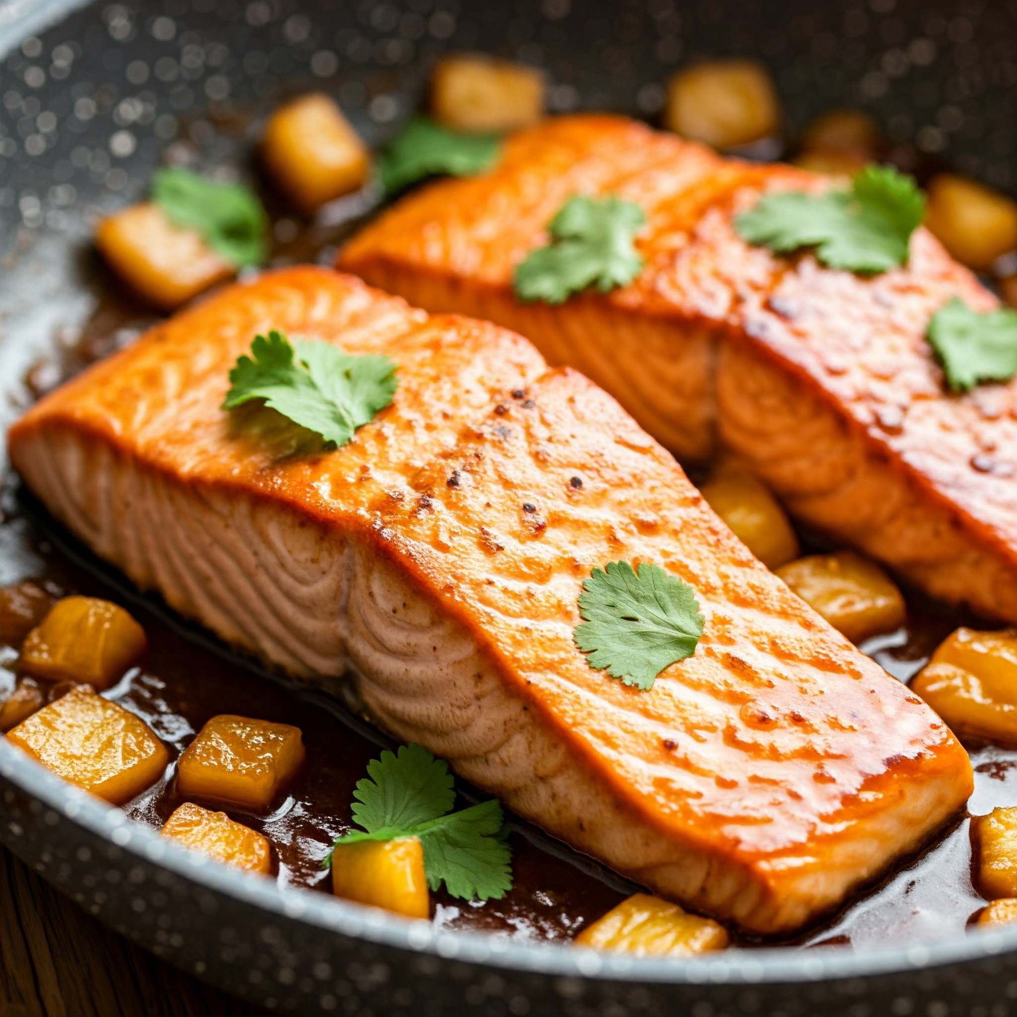 Pineapple chili salmon recipe