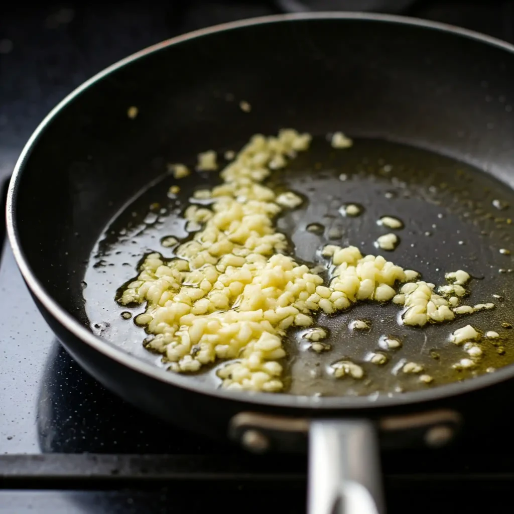 Sauté: Add minced garlic and cook for 30 seconds, stirring until fragrant.