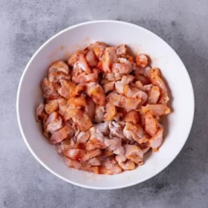 Dredged chicken for Marry Me Chicken Tortellini