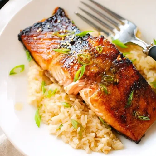 miso salmon recipe with sesame seeds and green onions