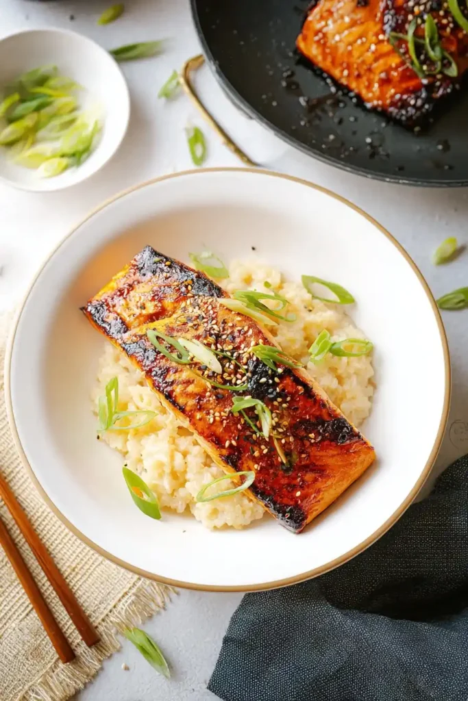 miso salmon rice bowl recipe