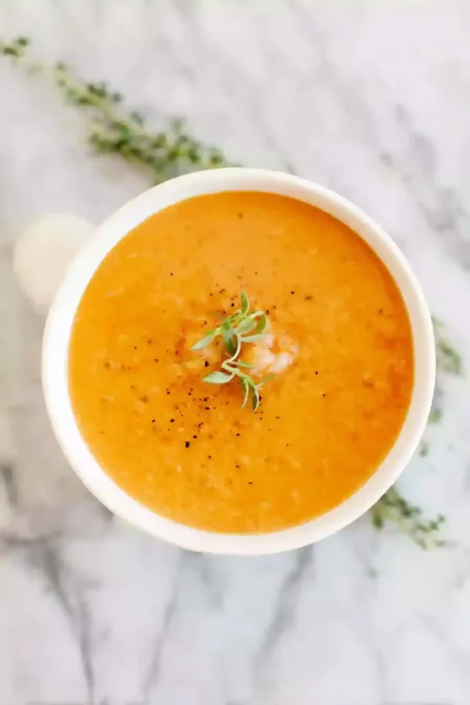  Healthy Shrimp Bisque Soup – bright, fresh bowl with shrimp, herbs, and a light creamy broth.