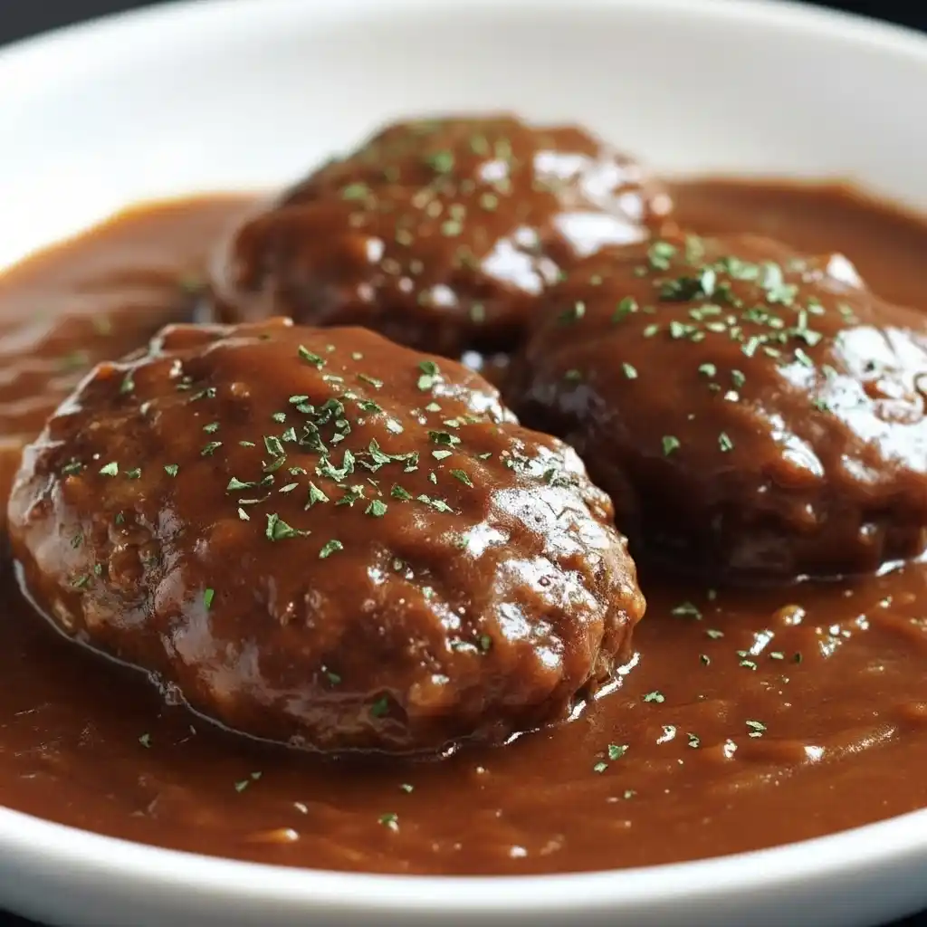 Salisbury Steak with Brown Gravy Simple Delicious Family Dinner ground beef recipes