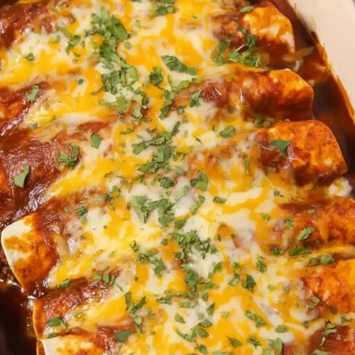 easy cheesy ground beef enchiladas baked dish