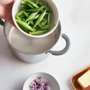 How to cook snow peas for Cheesecake Factory miso salmon