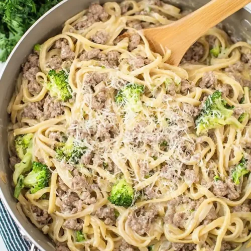 one-pot-ground-beef-alfredo