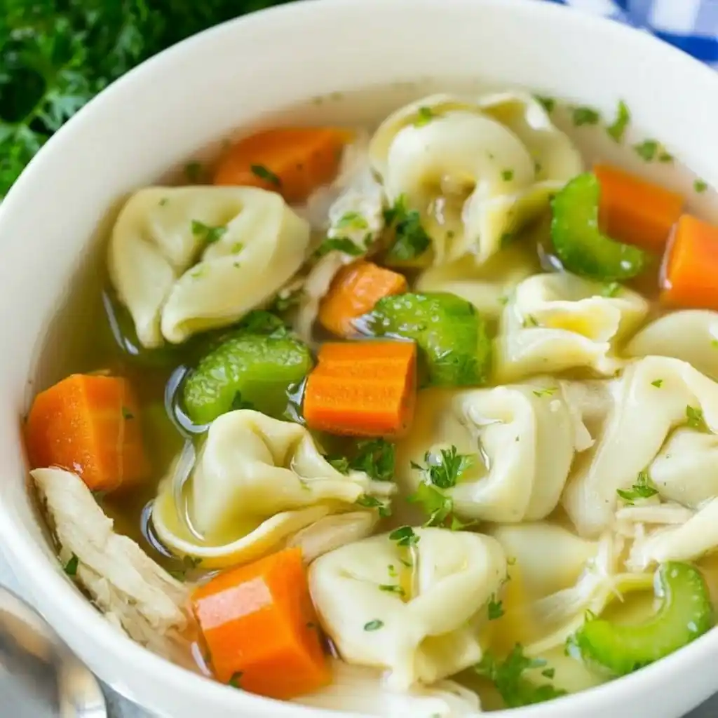 Crockpot Chicken Tortellini Soup