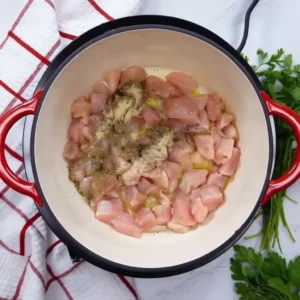 Chicken cooking for easy chicken parmesan pasta