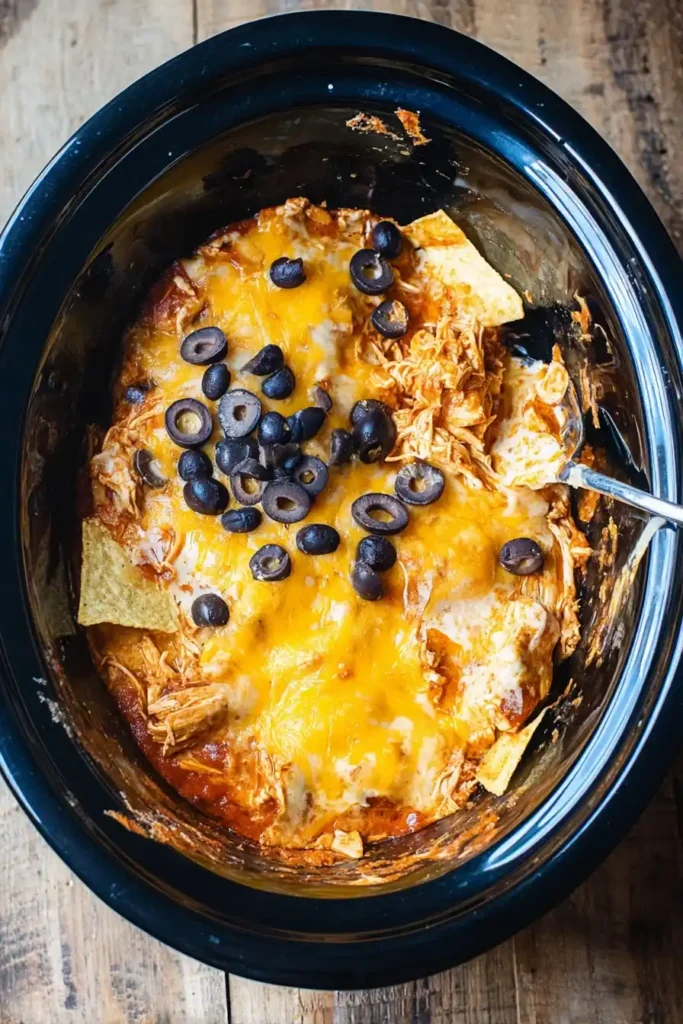 Chicken Enchilada Crockpot Casserole