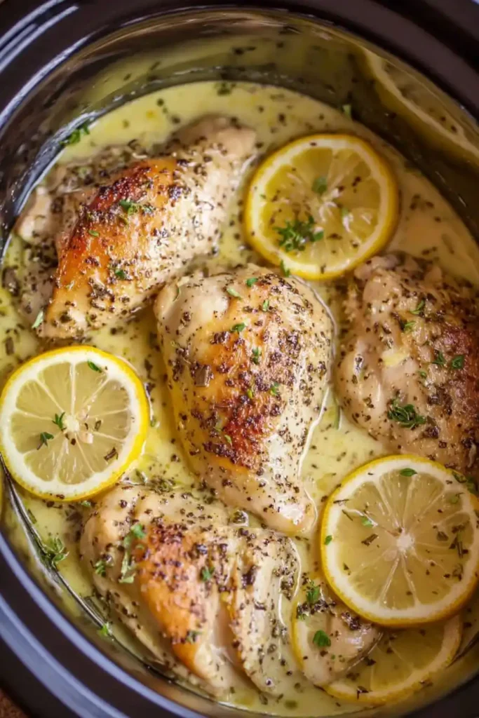 Crockpot Lemon Herb Chicken